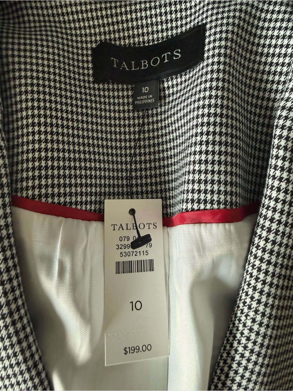 Talbots Square Houndstooth Blazer - Picture 8 of 11